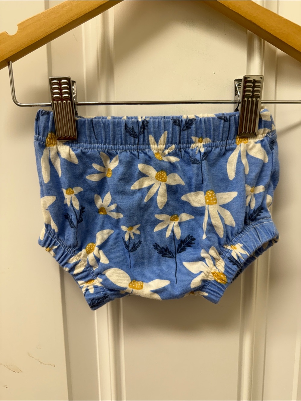 Blue Daisy Print Baby Bloomers
